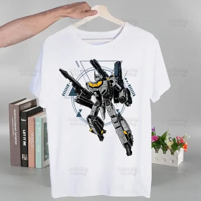 Macross Anime hommes Hip Hop Streetwear impression T-shirt t-shirts à manches courtes mode Harajuku Kawaii
