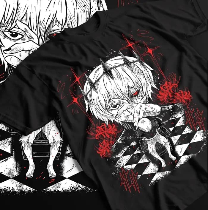 T-shirt Tokyo Ghoul Ken Kaneki, T-shirt Manga Anime Japonais