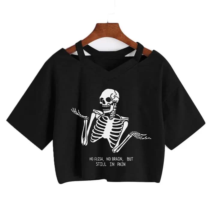 T-shirt d'inspiration crâne pour femmes