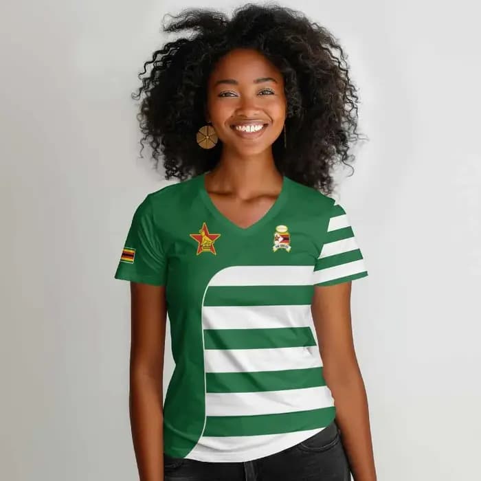 T-shirt imprimé pour femme du Zimbabwe