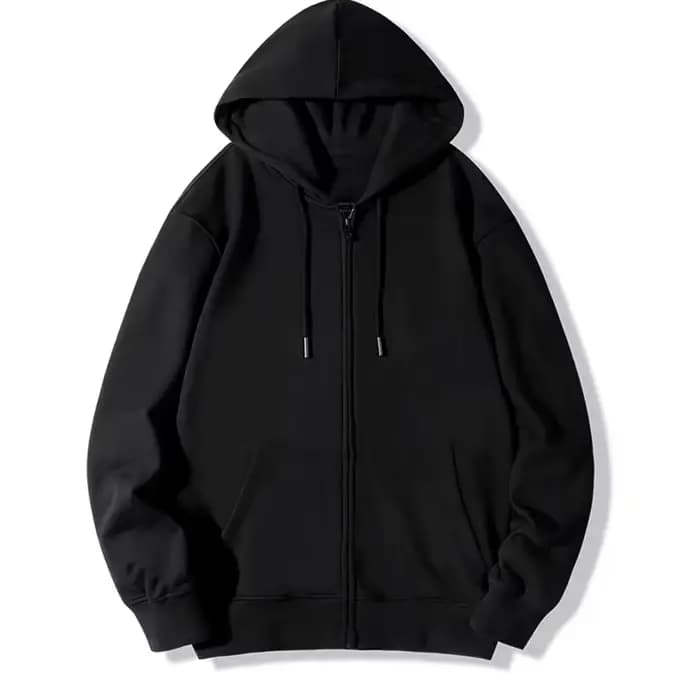 Sweat à capuche homme style urbain rétro zippé à manches longues