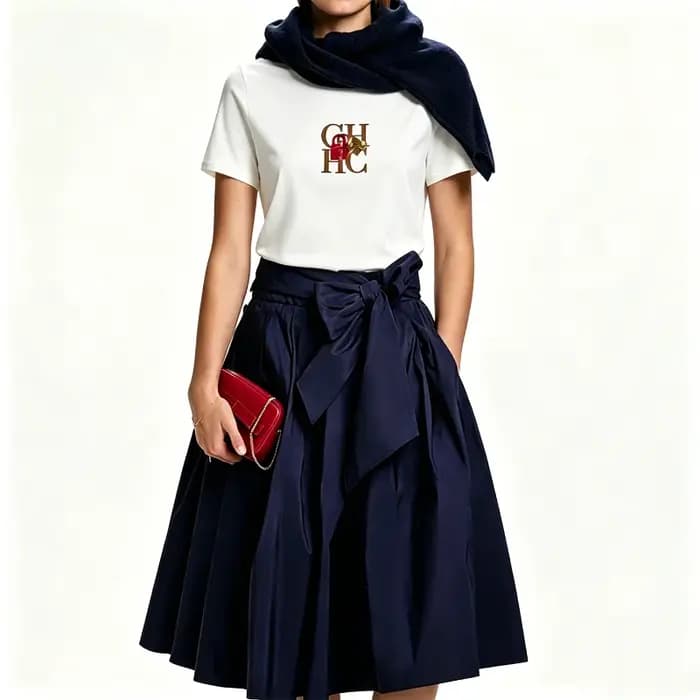 T-shirt col rond pour femme CH