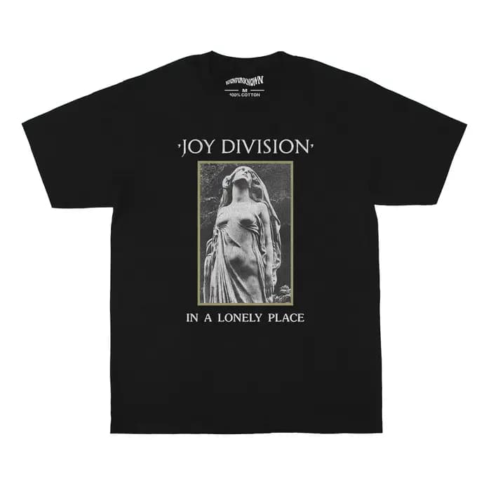 T-shirt Joy Division In A Lonely Place Song Vintage Post Punk Band Merch pour hommes, en coton lavé,