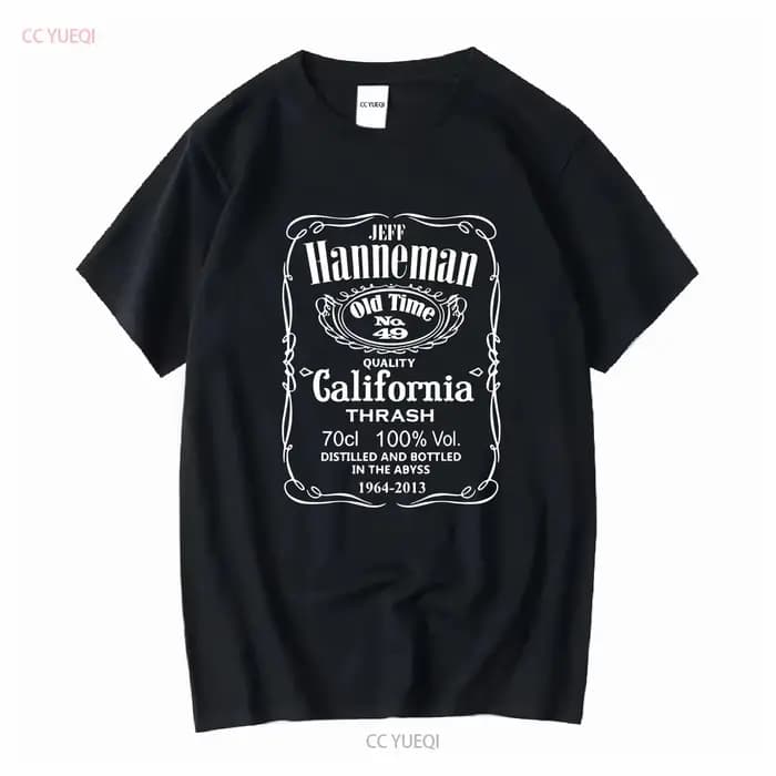 Jeff Hanneman T Shirt manches longues ou courtes vintage Lavé Polyvalent graphique vêtements de créateur Respirant mode Unisexe Doux
