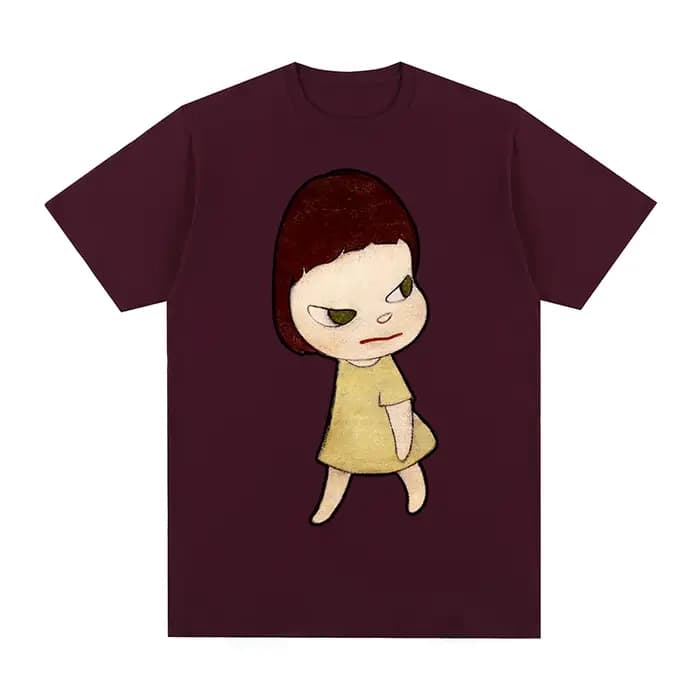 Yoshitomo Nara T-shirt Vintage mignon en coton pour hommes et femmes
