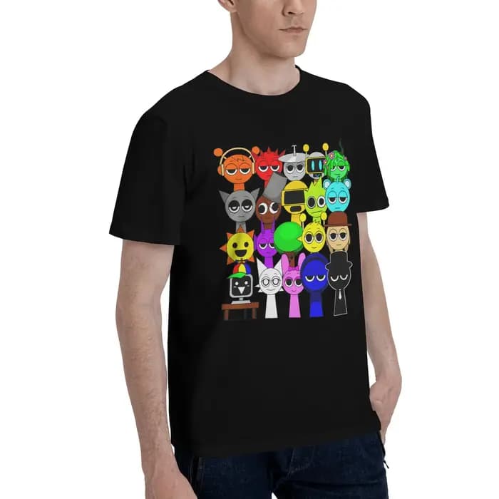 Personnalisé hommes Sprunki T-shirt à manches courtes coton