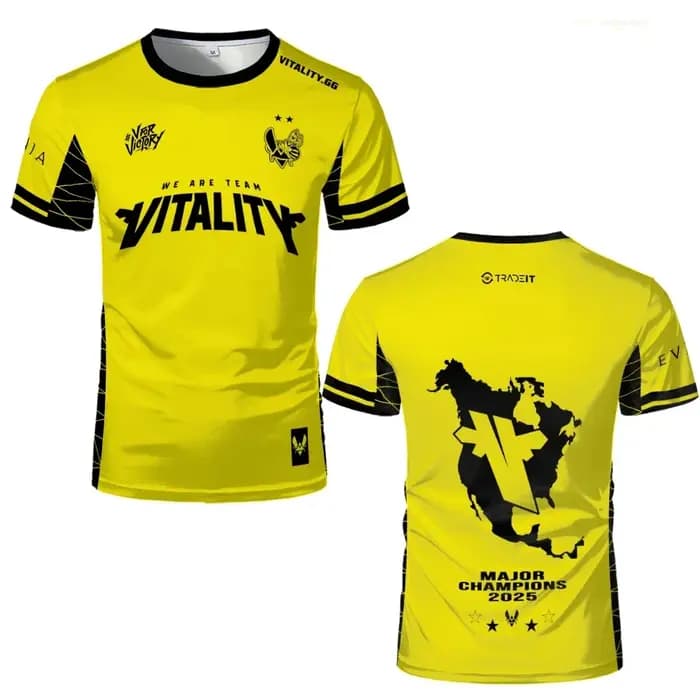 T-shirt de champion de la Major de CS2 Team Vitality pour hommes et femmes