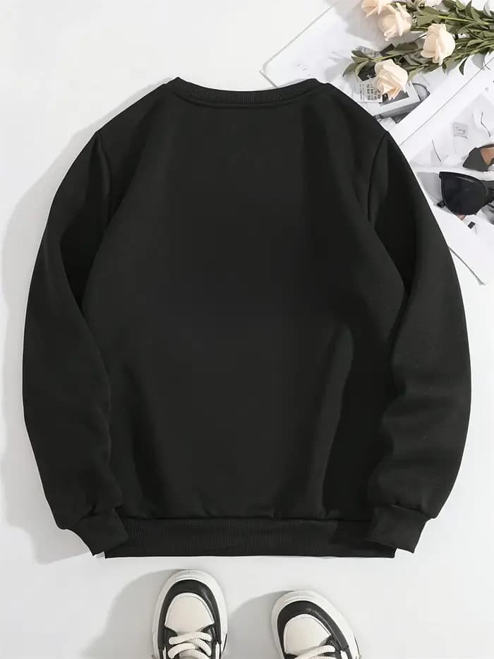 Pull à capuche à manches longues et col rond pour femme