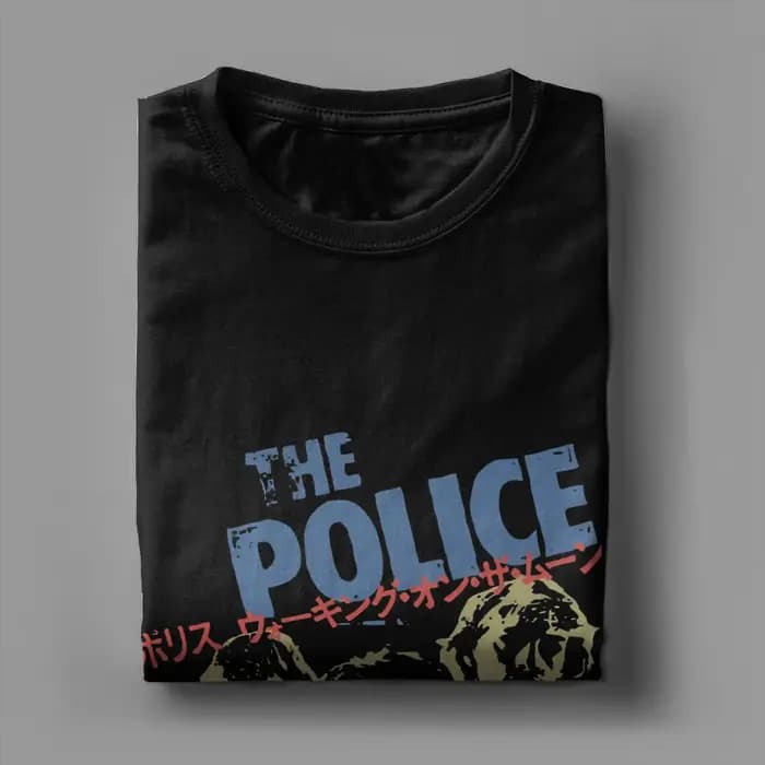 T-shirts imprimés avec l'image du groupe de rock The Police pour hommes et femmes
