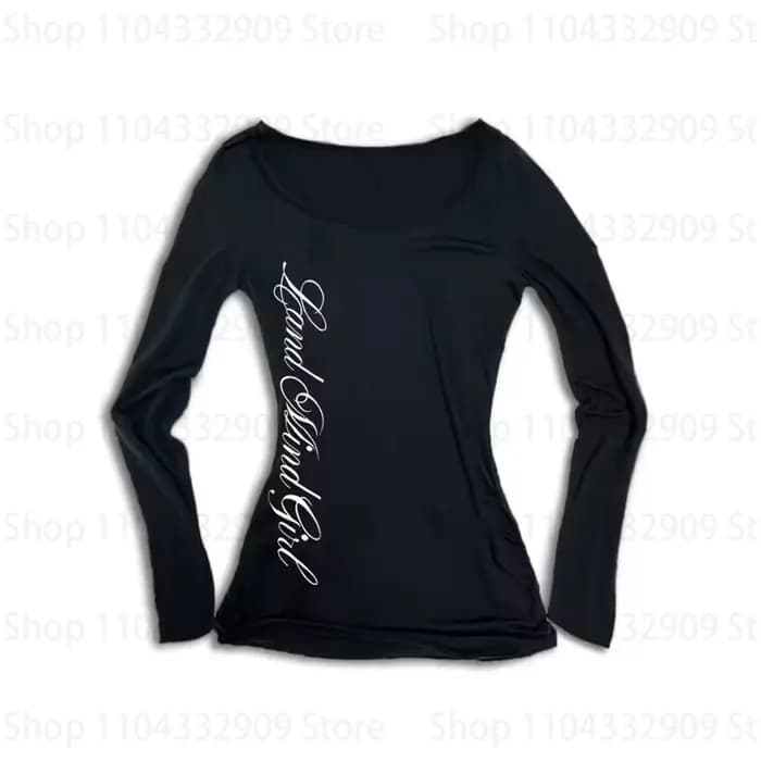 T-shirt manches longues femme Y2K Streetwear Vintage Harajuku gothique Hip Hop Emo fille lettre graphique imprimé Grunge haut