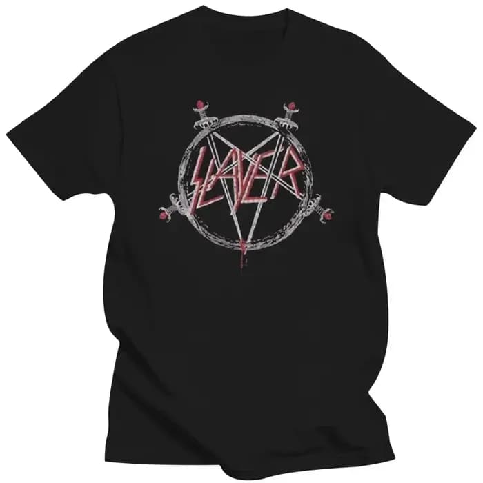 T-Shirt avec Logo Pentagramme Slayer, vêtements pour hommes, vêtements Anime, nouveaux hauts et t-sh