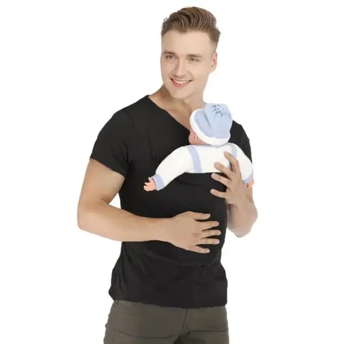 T-shirt de portage pour homme en mélange de coton