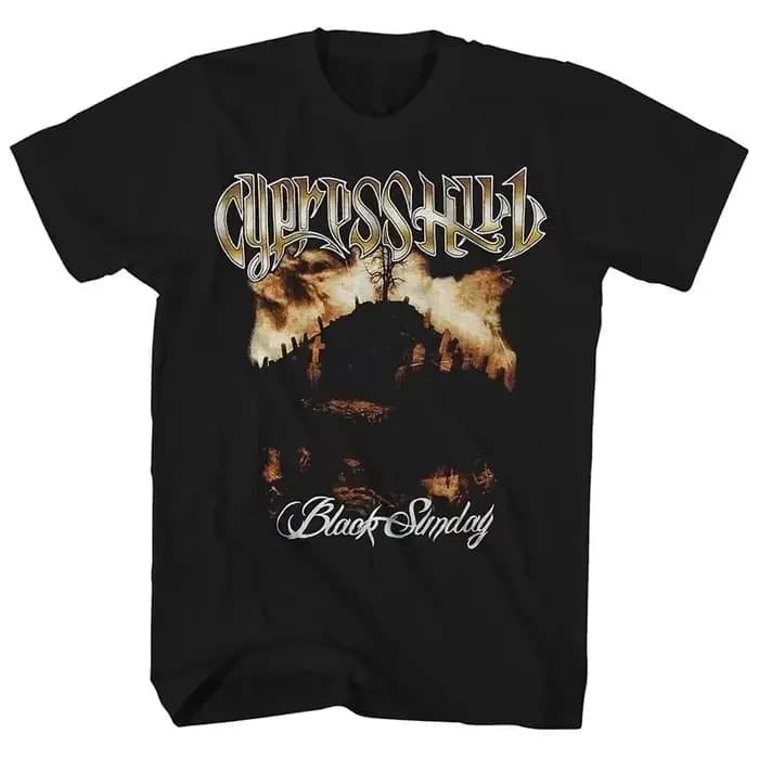 T-shirts imprimés style West Coast du groupe hip-hop américain Cypress Hill
