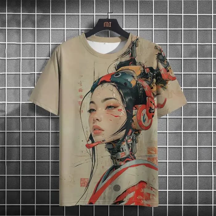 T-Shirt Japonais à Manches Courtes pour Homme