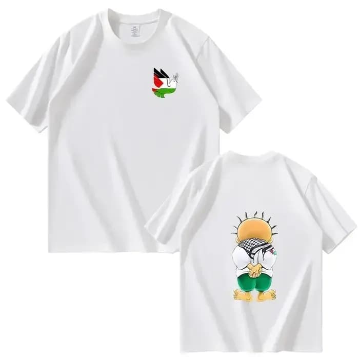 Handala-T-shirt à manches courtes en coton pour hommes et femmes