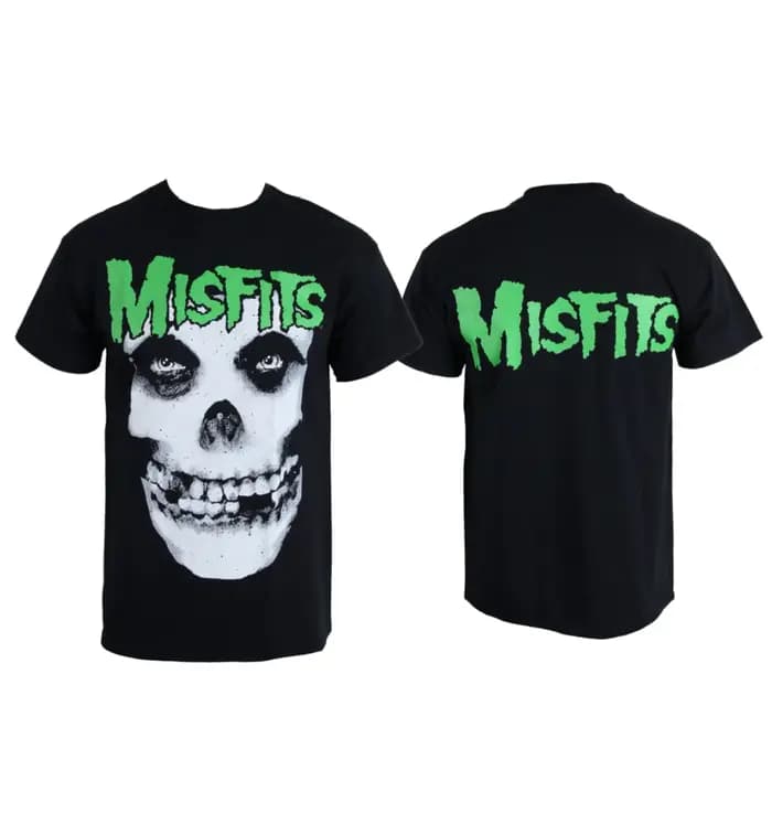 Misfits - T-shirt classique à motif de crâne de démon
