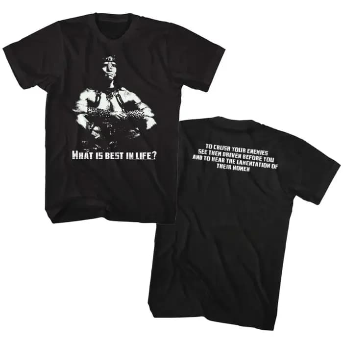 T-Shirt Conan le barbare pour hommes, classique, avec citation du barbare, graphique, manches courte