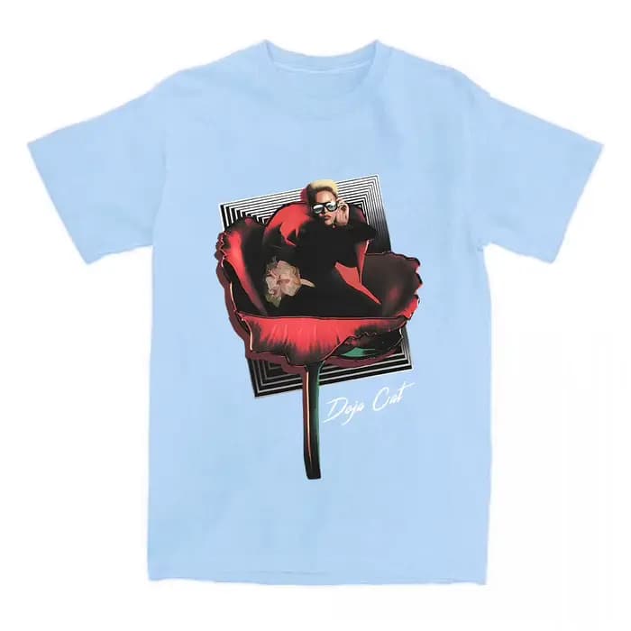 VIE IN BLOOM T-SHIRT Doja chat mode chanteur graphique t-shirts coton à manches courtes femme