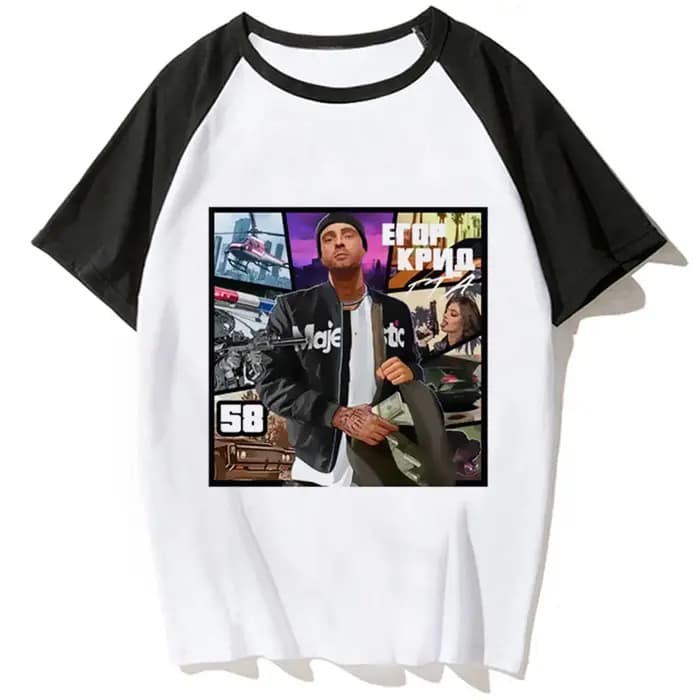 Egor Kreed t-shirt femmes streetwear été anime