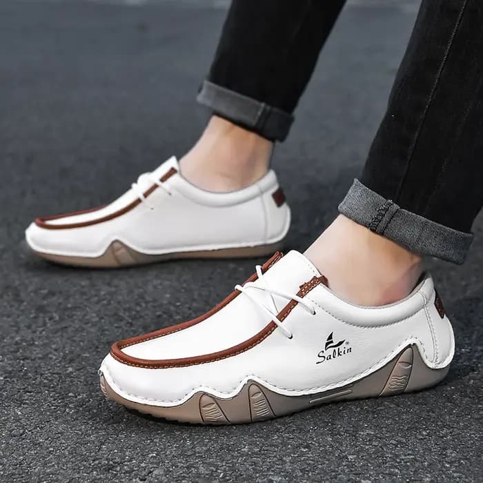 Nouvelle mode baskets femmes à la main en cuir décontracté