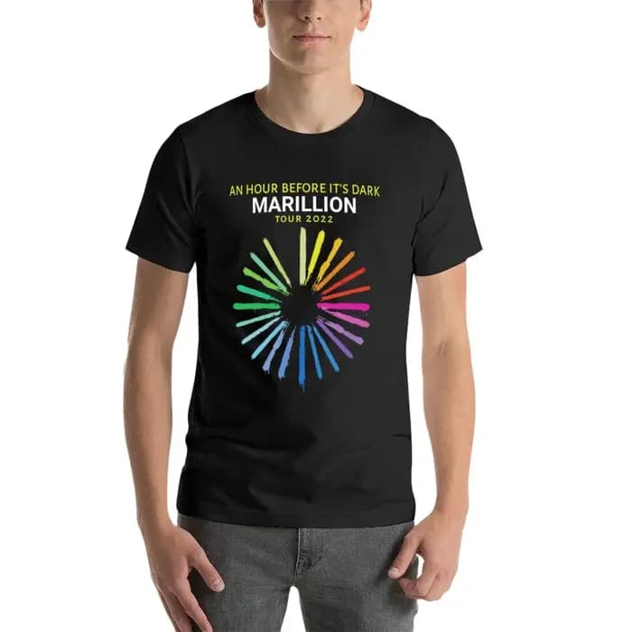 MARILLION TOUR-T-Shirt Surdimensionné en Coton pour Homme, 2022