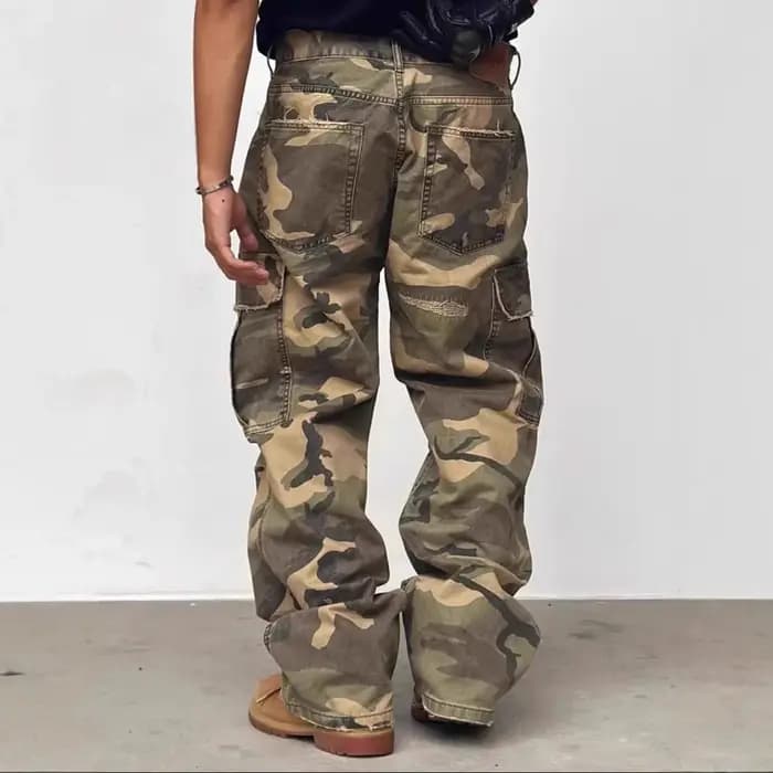 Jean de travail délavé style streetwear américain