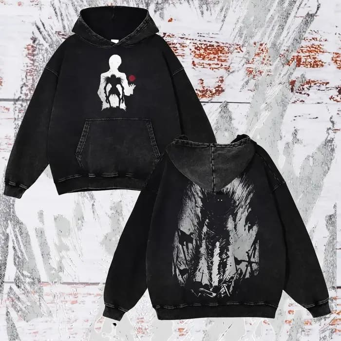 Manga DEATH NOTE sweat à capuche graphique pour hommes femmes vêtements lavé surdimensionné sweats automne hiver haute qualité coton Streetwear