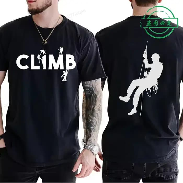 Vintage hommes T-Shirts hauts vêtements escalade Bouldering grimpeur