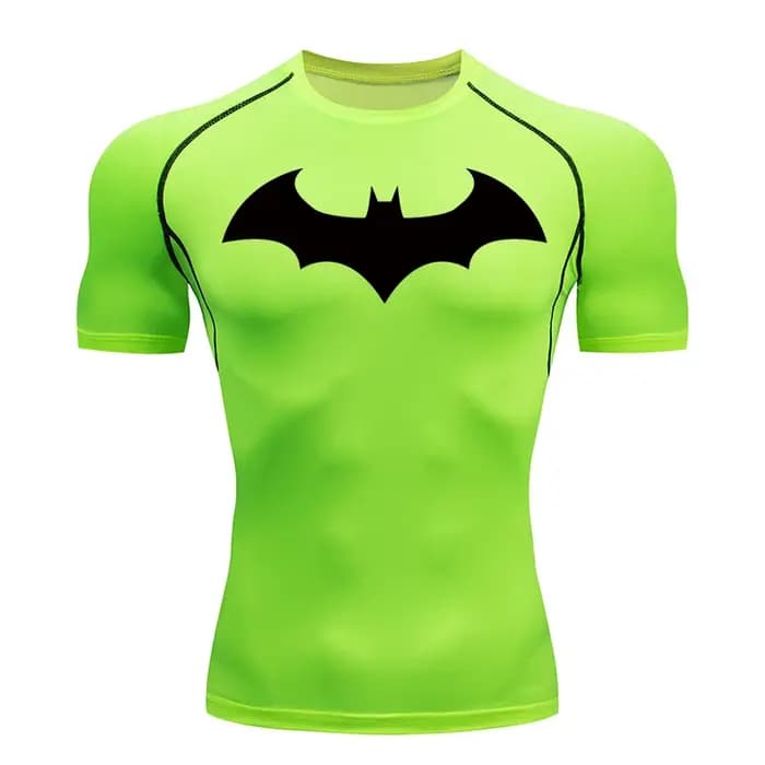 T-shirts de compression à motif chauve-souris pour hommes