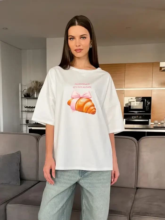 T-shirt à manches mi-longues pour femme