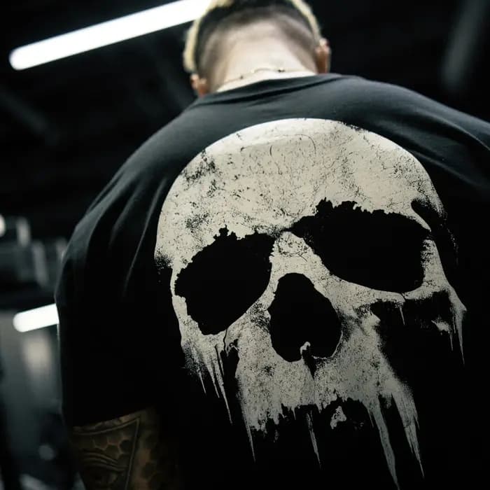 T-shirt de sport et de loisirs avec motif crâne