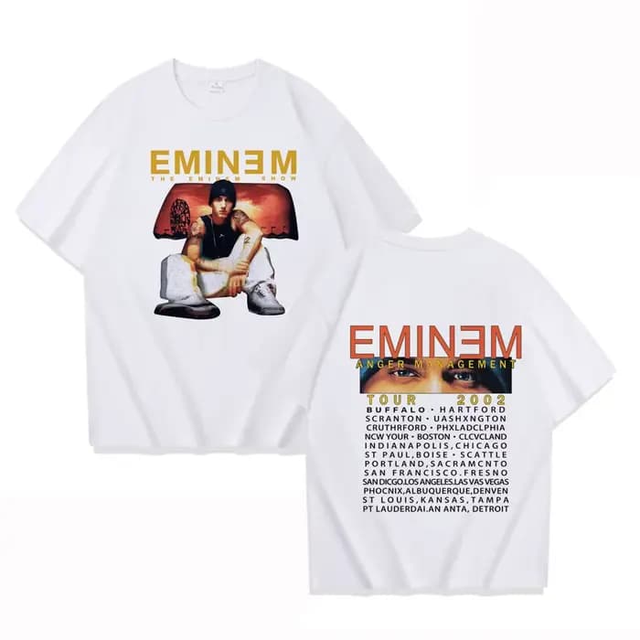 Rappeur Eminem Album de musique T-shirt Tour du monde cadeau pour Fan T-shirt hommes femmes T-shirt