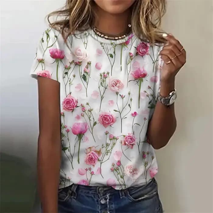 T-shirt à Manches Courtes et Col Rond pour Femme, Streetwear Décontracté, à la Mode, Y2k