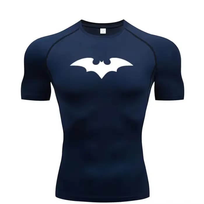 T-shirts de compression à motif chauve-souris pour hommes