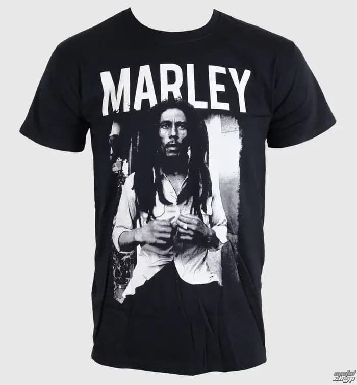 T-shirt unisexe avec portrait de Bob Marley, 100% coton, col rond, motif vintage de musique reggae,