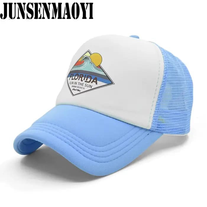 Nouvelle casquette de camionneur floride chapeau Miami bord de mer plage