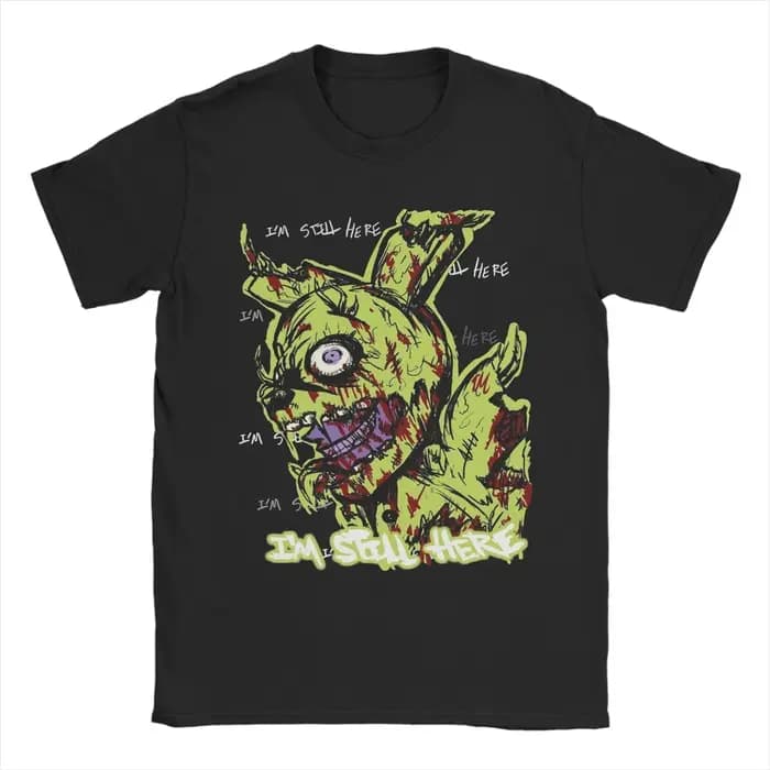 T-shirts pour hommes FNAF At Freddys Vintage 100% coton t-shirt à manches courtes t-shirt col rond hauts grande taille