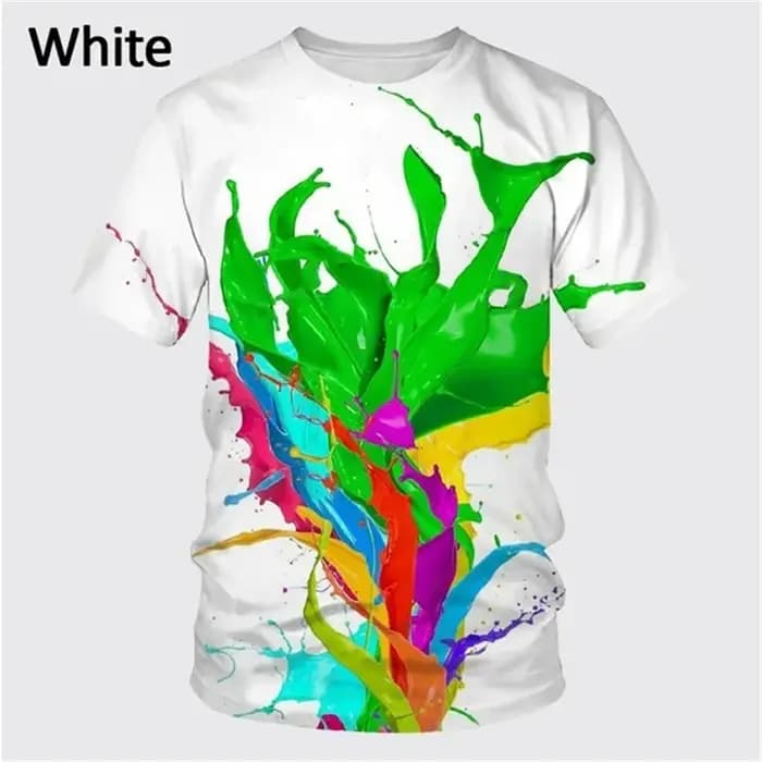 T-shirt imprimé graffiti 3D pour homme