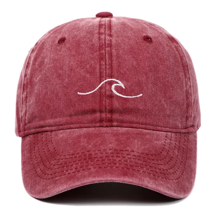Nouvelle Casquette de Baseball Brodé Tendance 2026 à Motif Vague Ondulée