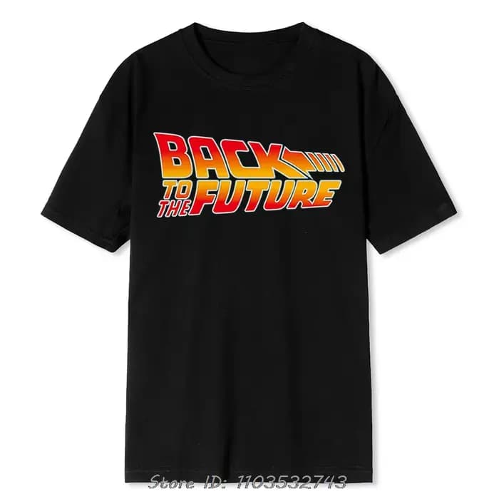 Retour vers le futur mode T-shirt surdimensionné décontracté vêtements pour hommes Fitness