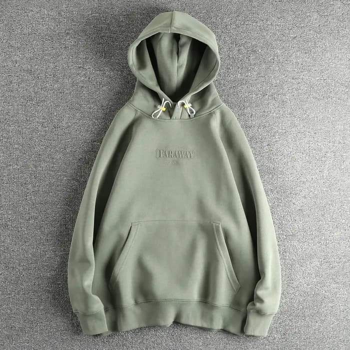 Sweat à capuche en tissu tricoté double face pour hommes, tendance américaine High Street, lettre de littérature tridimensionnelle, sweat à capuche pour couple
