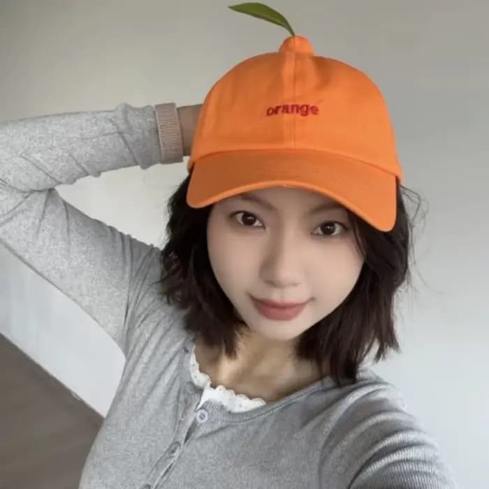 Casquette de Baseball Orange en coton décontracté