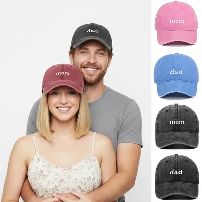 Casquette de baseball brodée tendance pour papa et maman