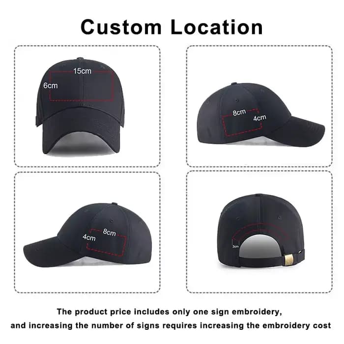 Casquette de Baseball avec Logo Personnalisé pour Homme et Femme