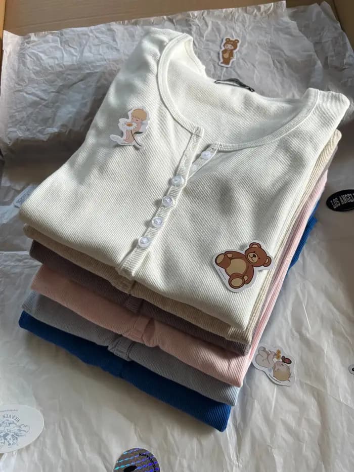 T-Shirt à Manches sulfet Col Rond pour Femme