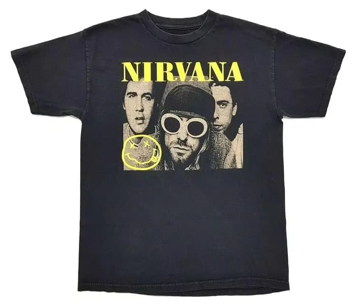 T-Shirt du groupe Nirvana en coton pour hommes et femmes, Streetwear d'été