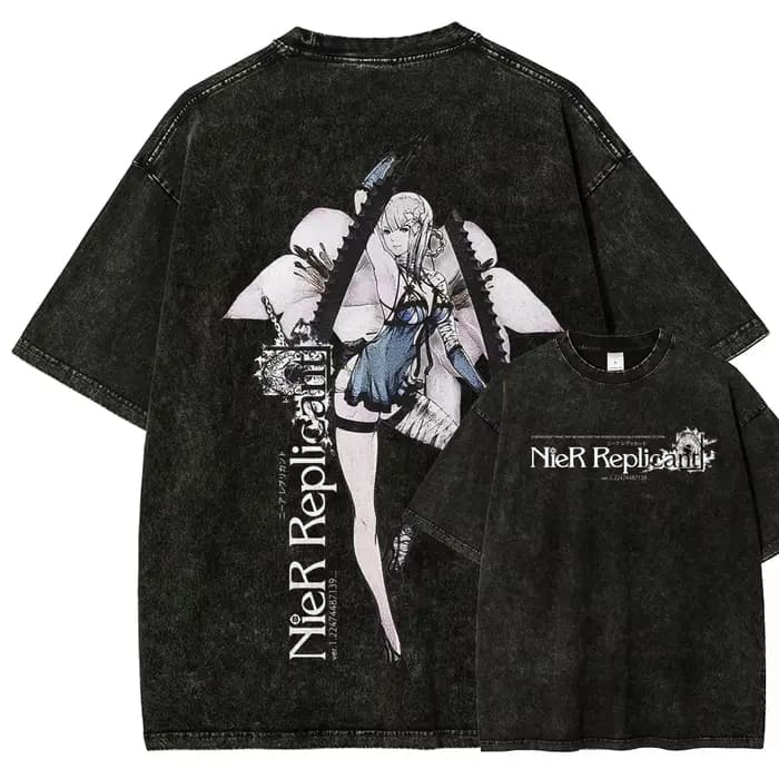 T-shirt délavé Nier Automata