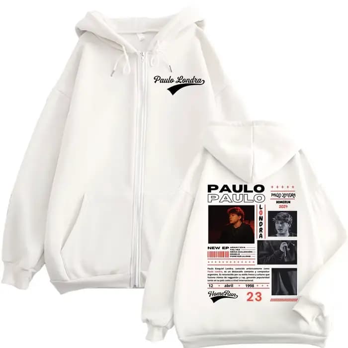Rappeur Paulo Londra Homerun Album Merch sweat à capuche Harajuku Hip Hop Pop musique