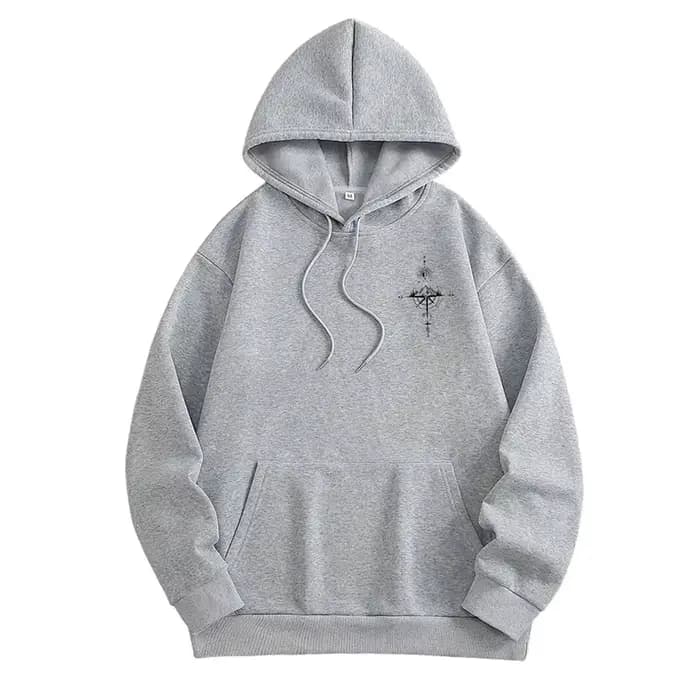 Sweat à capuche imprimé boussole Vintage pour hommes