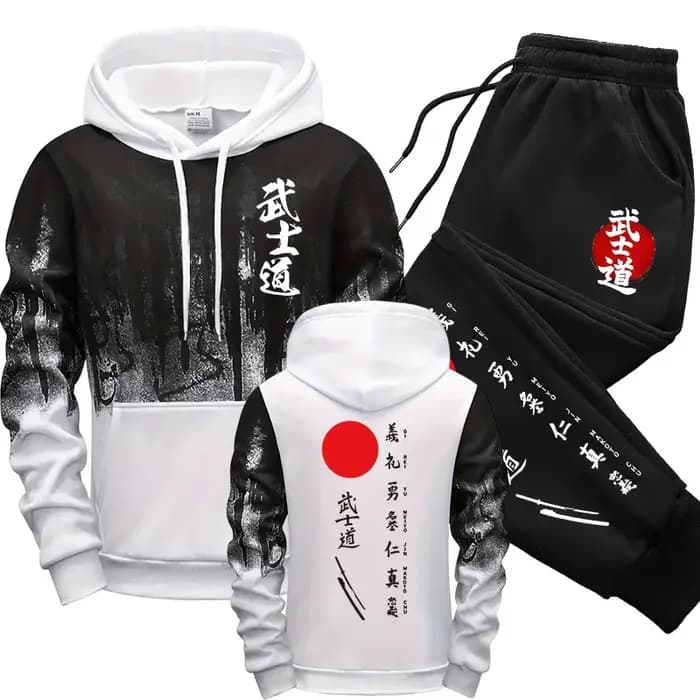 Offres spéciales hommes survêtement imprimer Splash-encre sweats à capuche sport Jogging